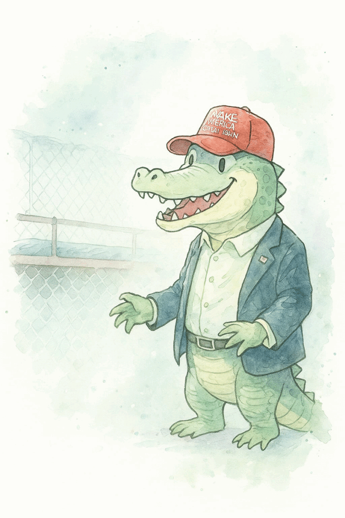 Gattor in a MAGA Hat